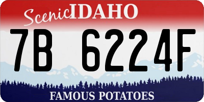 ID license plate 7B6224F