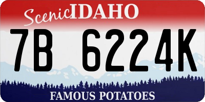 ID license plate 7B6224K