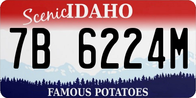 ID license plate 7B6224M