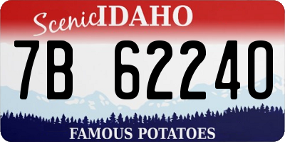 ID license plate 7B6224O
