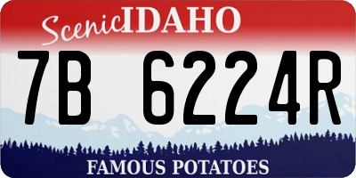 ID license plate 7B6224R