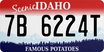 ID license plate 7B6224T
