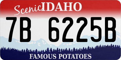 ID license plate 7B6225B