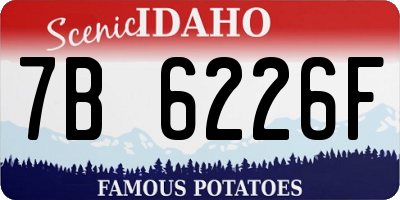ID license plate 7B6226F