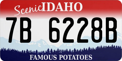 ID license plate 7B6228B
