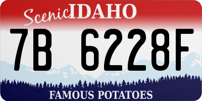 ID license plate 7B6228F