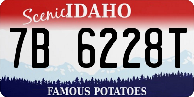 ID license plate 7B6228T