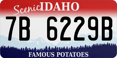 ID license plate 7B6229B