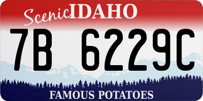 ID license plate 7B6229C