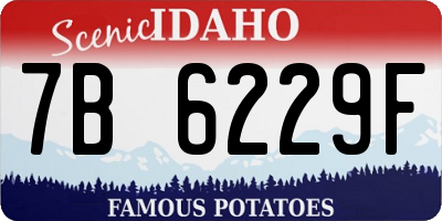 ID license plate 7B6229F