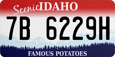 ID license plate 7B6229H