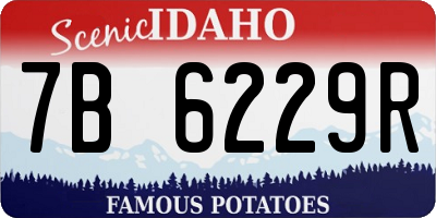 ID license plate 7B6229R