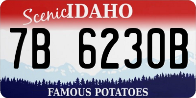 ID license plate 7B6230B