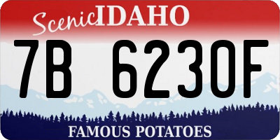 ID license plate 7B6230F