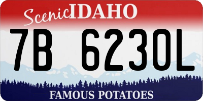 ID license plate 7B6230L