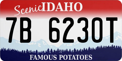 ID license plate 7B6230T