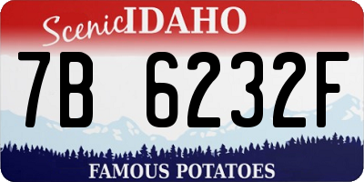 ID license plate 7B6232F