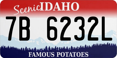 ID license plate 7B6232L