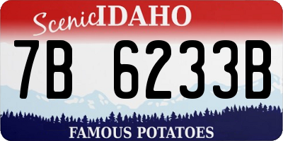 ID license plate 7B6233B
