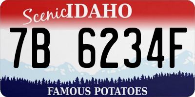 ID license plate 7B6234F