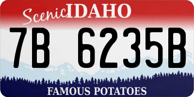 ID license plate 7B6235B