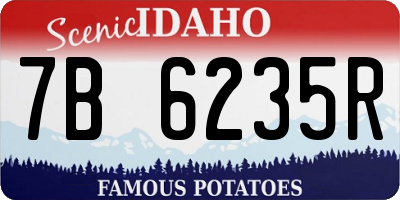 ID license plate 7B6235R