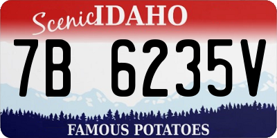 ID license plate 7B6235V