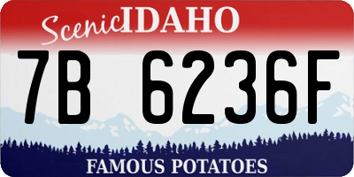 ID license plate 7B6236F