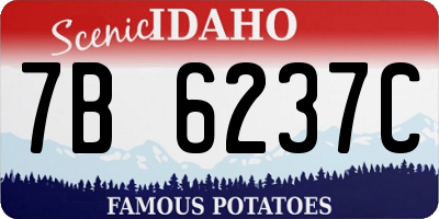 ID license plate 7B6237C