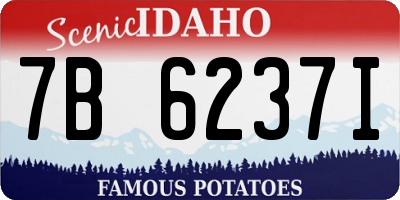 ID license plate 7B6237I