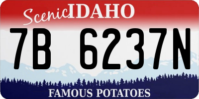 ID license plate 7B6237N