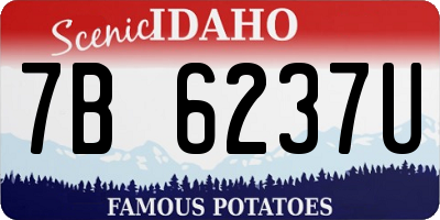 ID license plate 7B6237U