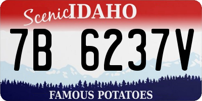 ID license plate 7B6237V