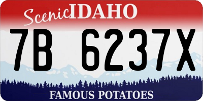 ID license plate 7B6237X
