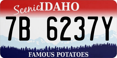 ID license plate 7B6237Y