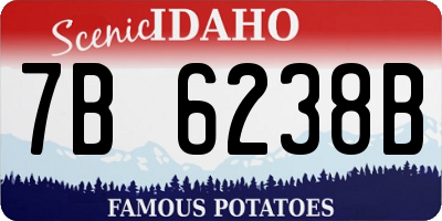 ID license plate 7B6238B