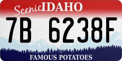 ID license plate 7B6238F