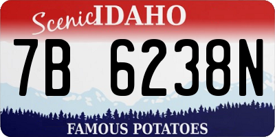 ID license plate 7B6238N