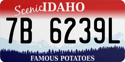 ID license plate 7B6239L