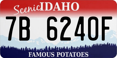 ID license plate 7B6240F
