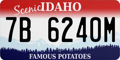 ID license plate 7B6240M