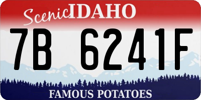 ID license plate 7B6241F