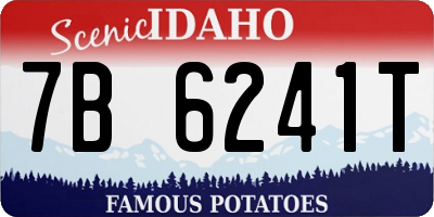 ID license plate 7B6241T