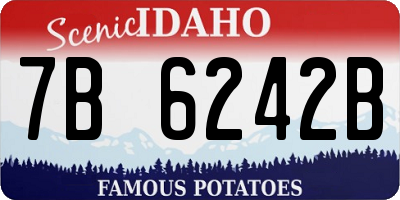 ID license plate 7B6242B