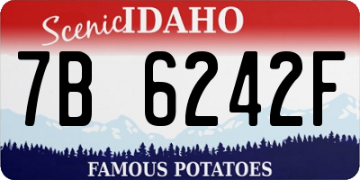 ID license plate 7B6242F