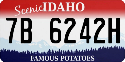 ID license plate 7B6242H