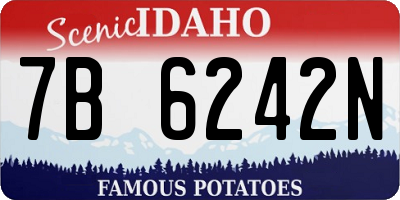 ID license plate 7B6242N