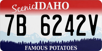 ID license plate 7B6242V