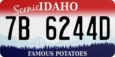 ID license plate 7B6244D