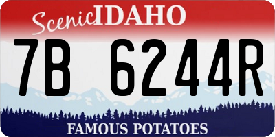 ID license plate 7B6244R